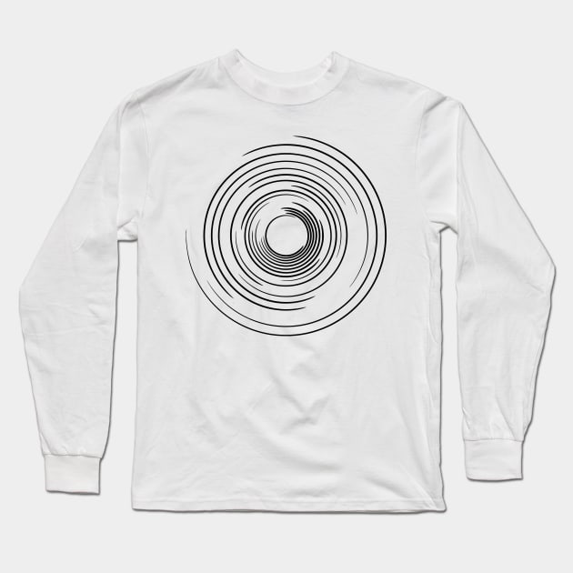 Sound Wave Ripple // Minimalist Design Long Sleeve T-Shirt by darklordpug